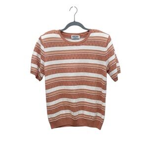 Alfred dunner striped knitted top medium